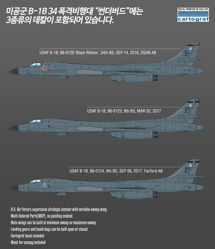 Academia 1/144 USAF B-1B 34th BS "Thunderbirds" Bombardero Modelo de plástico #12620 - Imagen 4 de 10