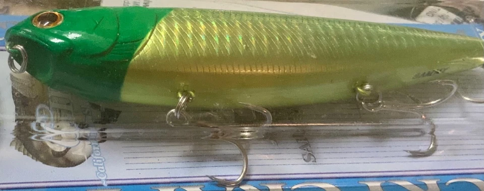 "Señuelo Lucky Craft SW Sammy 128 - 5"" para caminar 1 oz Topwater - Green Head Chartreuse" Foto 2 de 4