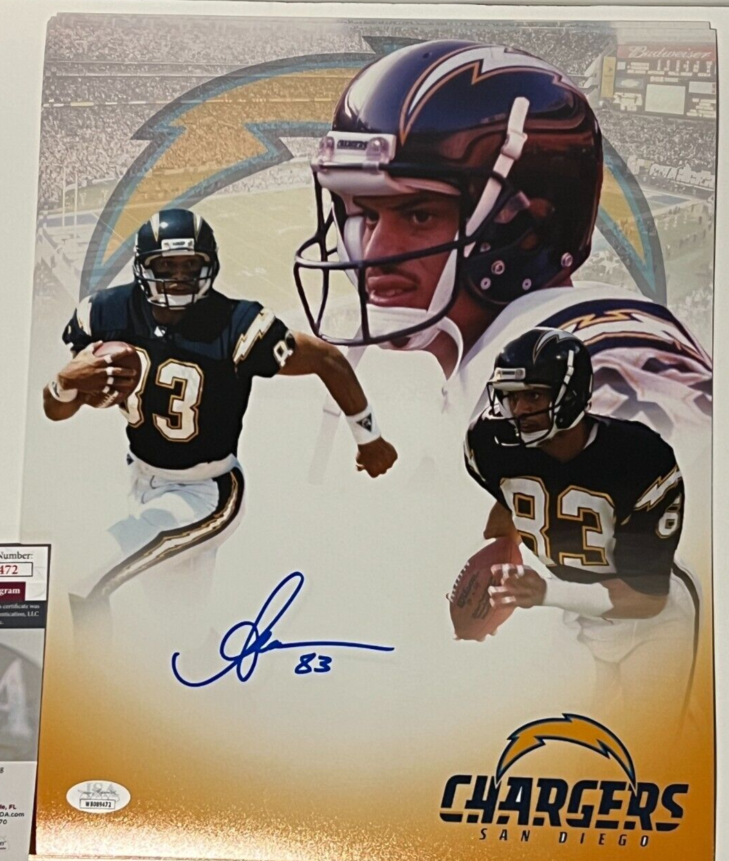 Anthony Miller Autographed Signed San Diego Chargers Auto 11x14 Photo JSA COA 