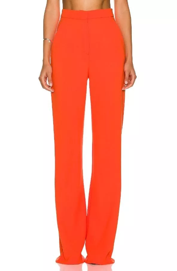 David Koma Women's Orange Wide Leg Pants Size 10 UK / Medium / 6-8