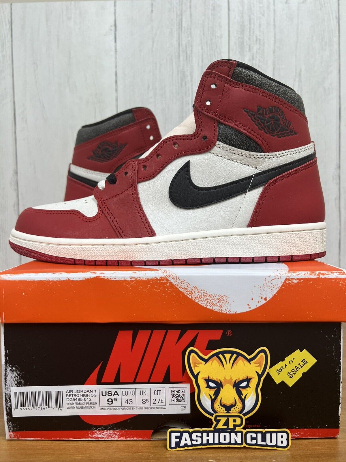 Jordan 1 Retro High OG Lost and Found Chicago Men DZ5485-612 GS