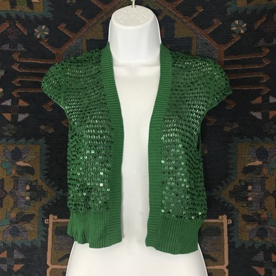 green shrug cardigan