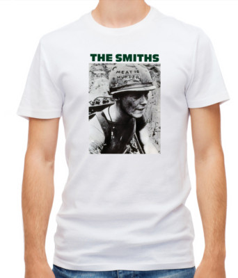 The Smiths Rock Band Meat is Murder kurzärmeliges schwarz/weißes Herren-T-Shirt T256