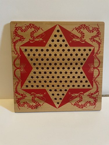 Parker Brother Vintage DELUXE Chinese Checkers Solid Wood Pre - Owned - Picture 4 of 6