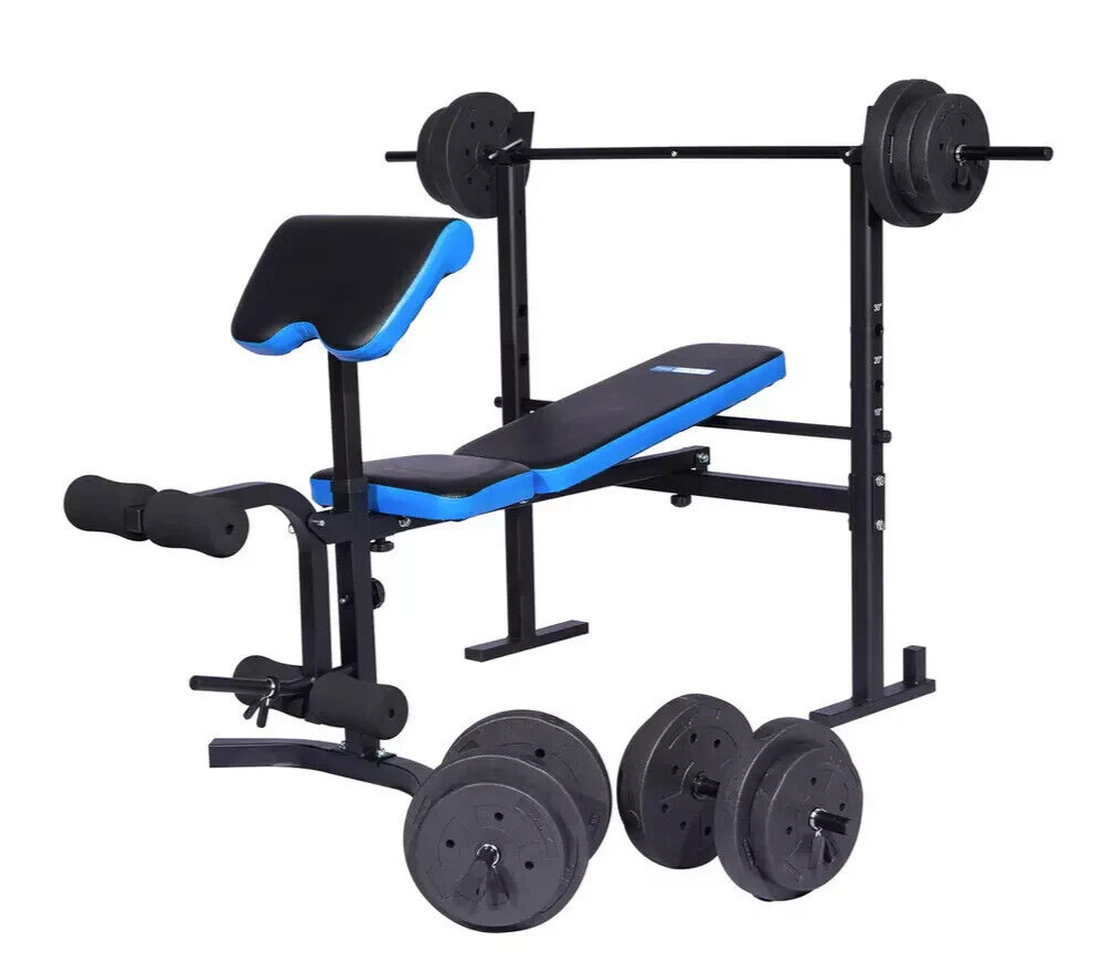 Pro Fitness Folding Workout Bench with 50kg Weight Package Gym
