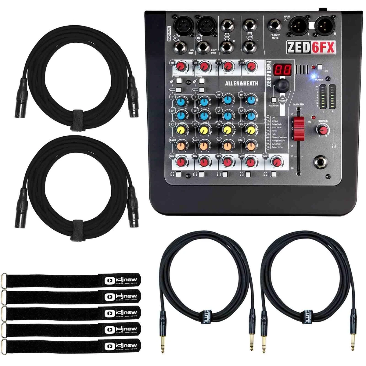 Allen & Heath ZED-6FX Compact 6 Channel Input Analog FX Mixer