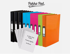 Image of Pukka Ring Binder 2-Ring Assorted Colours Black/Blue/Pink/Lime/Orange Set Of 10