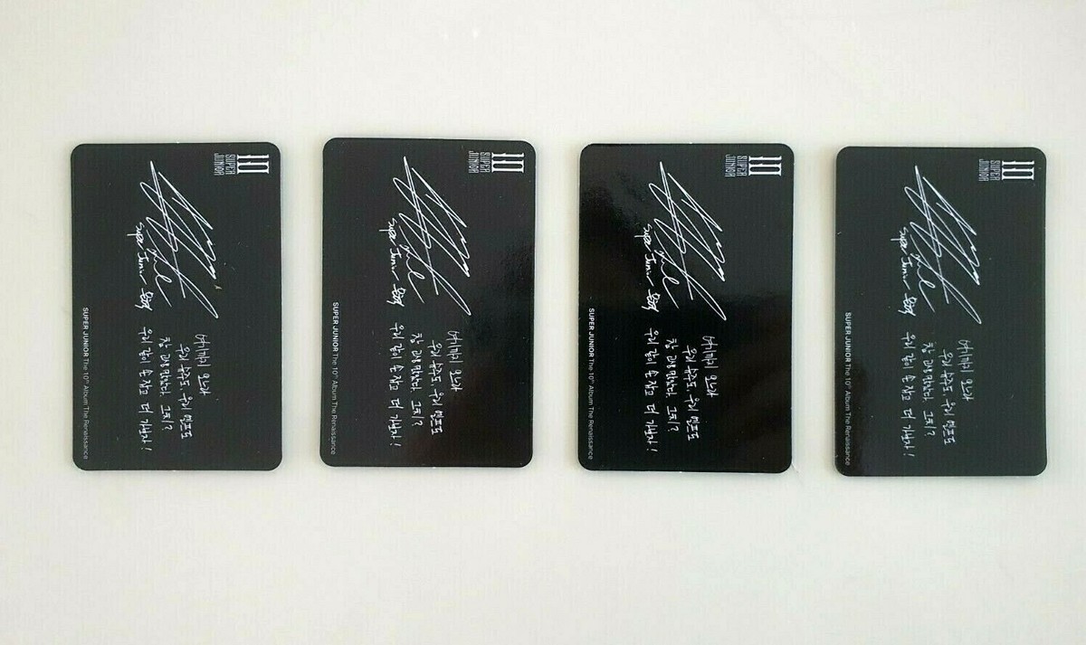 Super Junior SUJU The Renaissance 10th Album Official photocard