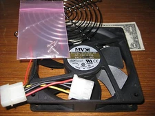 *new AVC B1225B12M DC12V,12x12x2.54cm Ball Bearing FAN W/fan guard, screw *More*