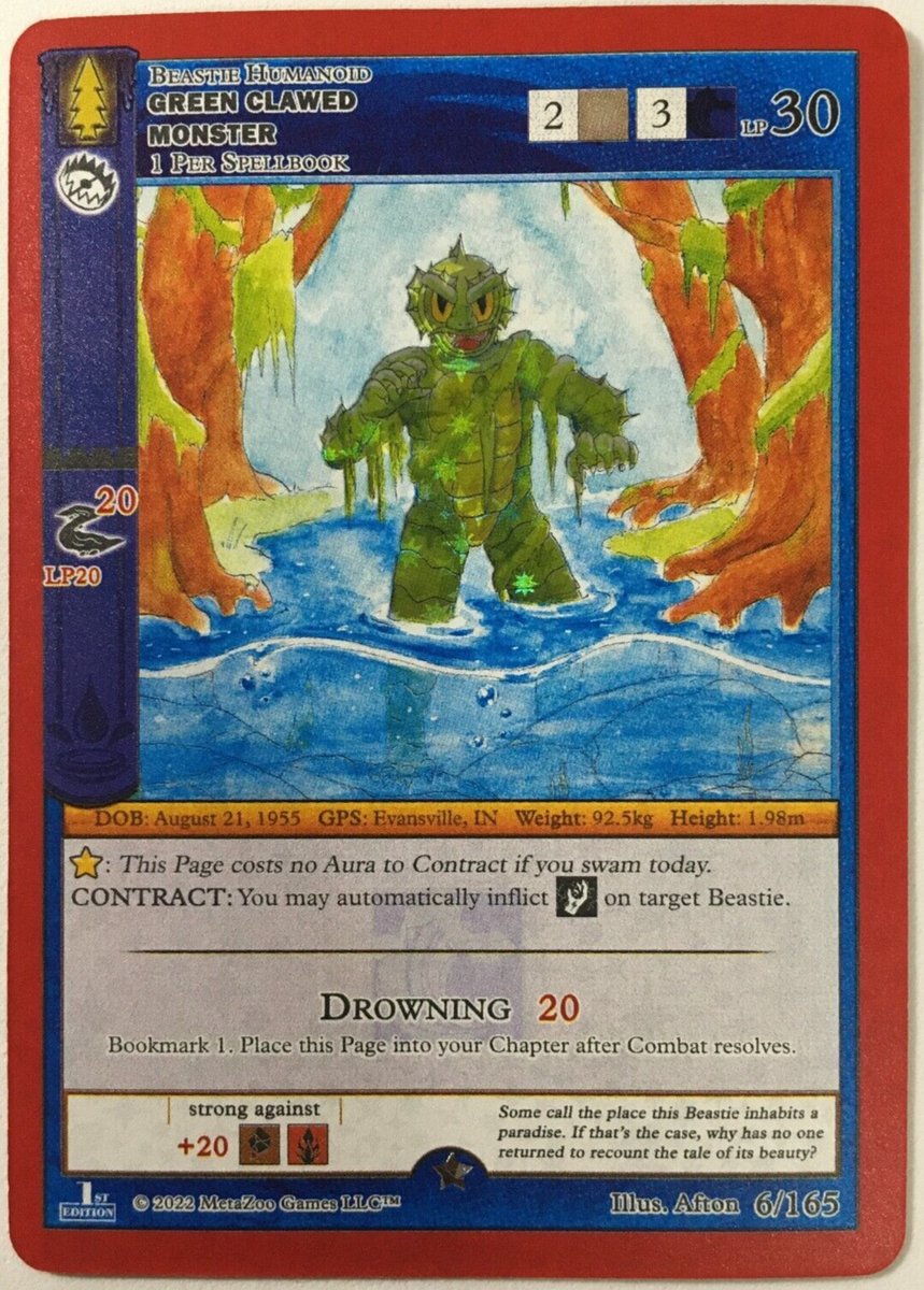 六道骸 CCG PRカード 緑① METAZOO 1ST. ED. GREEN CLAWED MONSTER 6/165 WILDERNESS GOLD