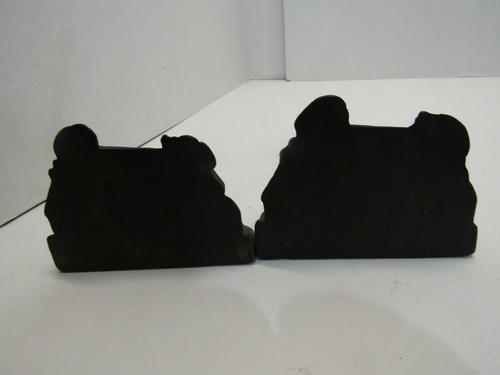 OLD VINTAGE CAST IRON SULGROVE ENGLISH HOME OF WASHINGTON'S BOOK ENDS - Picture 3 of 5