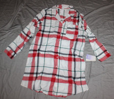 Women's Perfectly Cozy Flannel Plaid NightGown - Stars Above Cream M