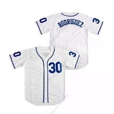 Custom Benny The Jet Rodriguez #30 The Sandlot Baseball Jersey Sewn White