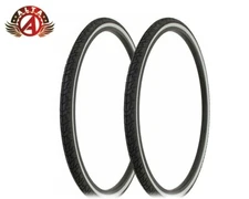 2 ALTA BICYCLE WIRE BEAD TIRES 26 x 1-3/8 WHITEWALL CROSS RANGER SEMISLICK TREAD
