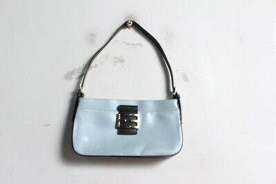 Damen Vintage y2k Mini Clutch Unterarmtasche - Blau (ba90)