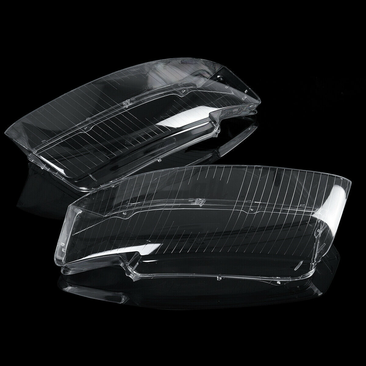 Pair Headlight Glass Diffuser Lens Cover For Audi A4 B6 2002 2003 2004 2005