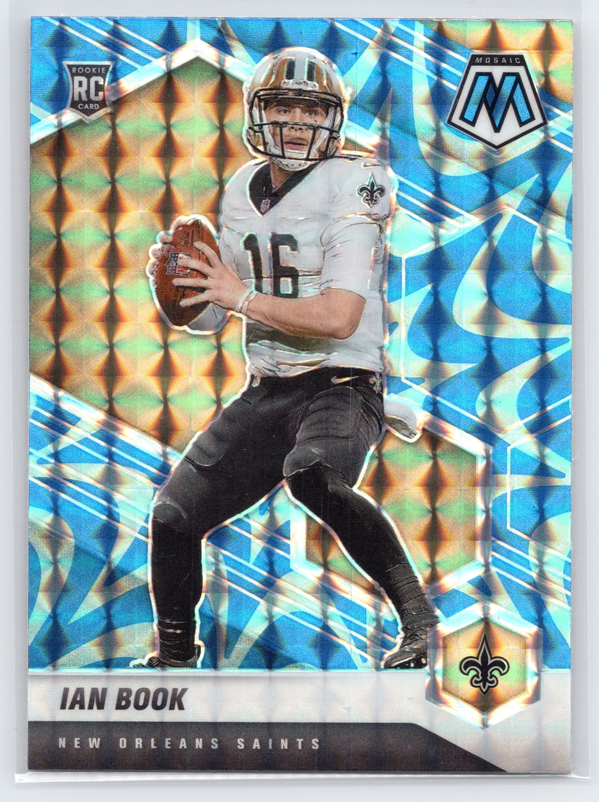Ian Book - 2021 Mosaic Football - Blue Reactive #327 - Saints