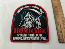 Charlotte-Mecklenburg Police Homicide new  collectable patch full size