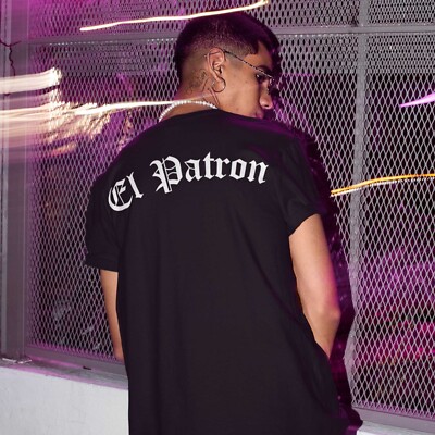 El Patron T-Shirt mit Backprint | Drogenboss Kokain Pablo Guzman Escobar Chapo