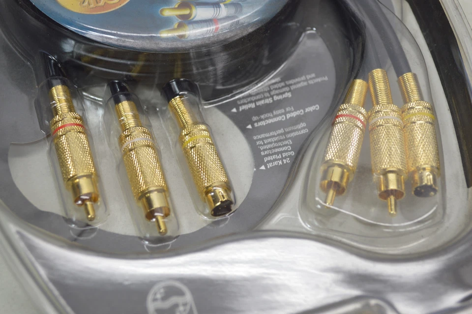 Cable Phillips de audio estéreo de 6 pies + S-Video conectores chapados en oro de 24K Foto 2 de 4