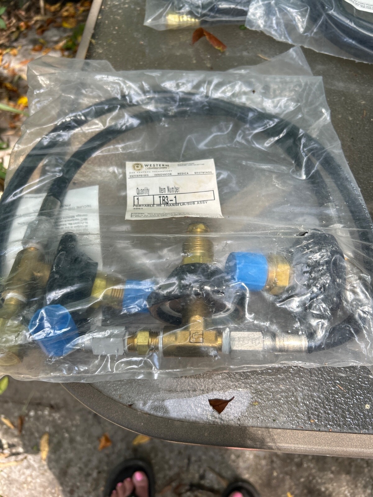 portable helium transfer/sub Assy