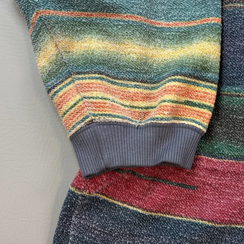 Vintage Venezia Jacket Women's 24 Striped Cali Baja Drug Rug Fleece Full Zip 90s Foto 4 de 4