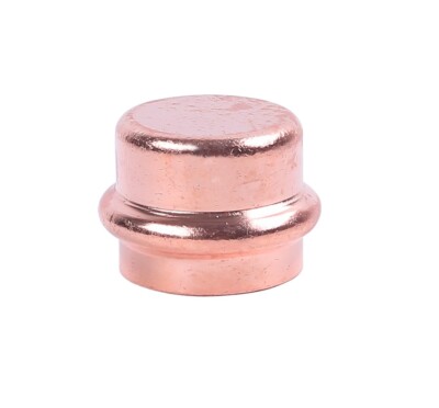 1) 1-1/4'' Press Copper End Cap Propress Press Pressure Copper Fittings Lead Free