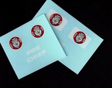 CORGI 439/482 CHEVROLET IMPALA FIRE CHIEF TRANSFERS/DECALS