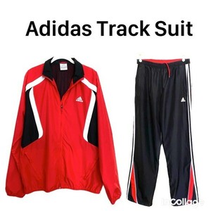 adidas tracksuit black red stripes