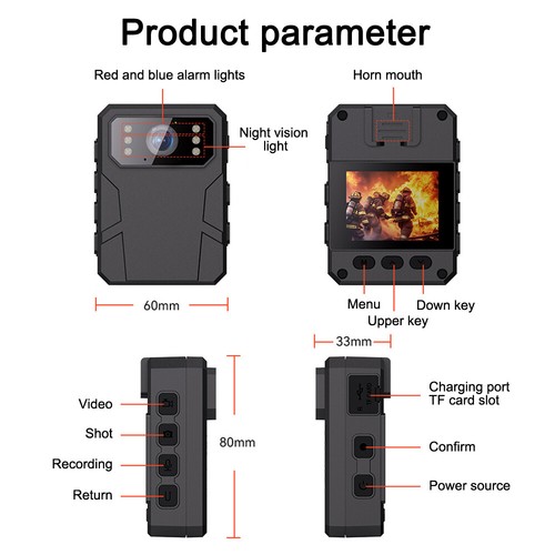 Support 128GB Police Body Worn Camera Security 4K 2K Night Vision Audio Recorder - Picture 19 of 24
