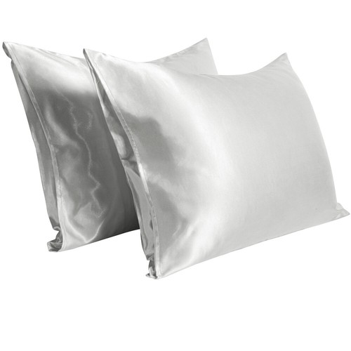 Silky Glazed Satin Pillowcase Luxury Soft Pillow Case 2 Pack 11 Colors - Picture 18 of 19