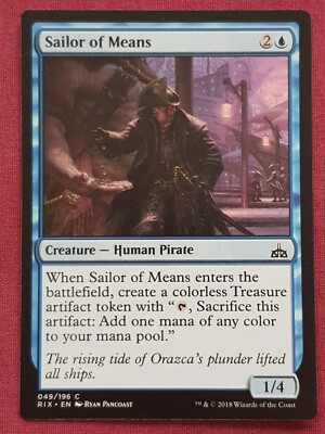Magic The Gathering RIVALS OF IXALAN SAILOR OF MEANS blue card MTG