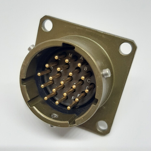 MS3112E14-19S Military Spec Circular Connector - Female, 19 Pin, Size 14, Solder Cup (Multiple Equivalents)