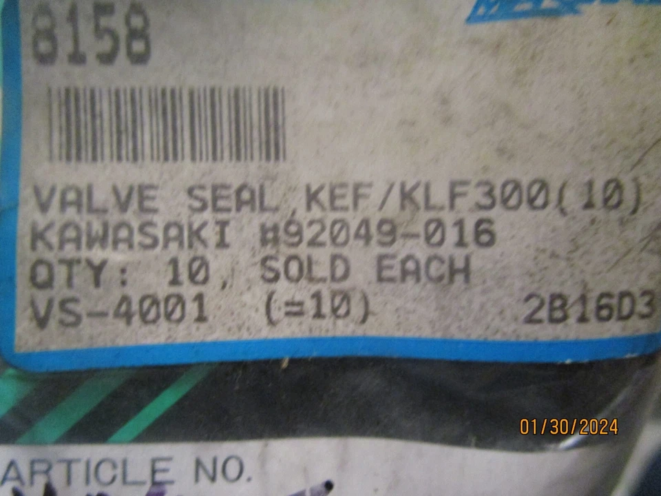 Nueva válvula de sello de aceite Kawasaki KZ400 KZ650 KZ900 KZ900 Vesrah N.º de parte: 92049-016 Foto 2 de 4