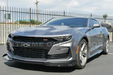 Fot 19-Up Camaro SS ABS Glossy Black ZL1 1LE Style Front Bumper Lip Splitter Kit