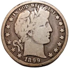 1899-O Barber Silver Half Dollar CHOICE VG - Fine Original coin