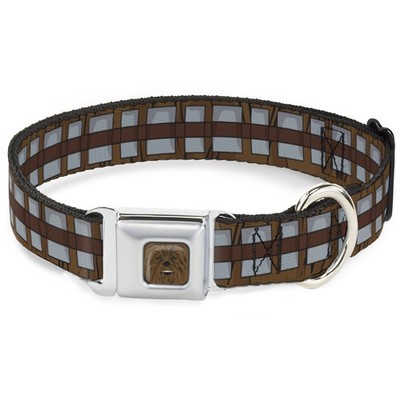 Dog Collar SWBBQ-Star Wars Chewbacca Face CLOSE-UP Full Color Brown  (US IMPORT)