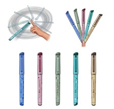 Pack of 5 Ballpoint Pen - Blue Ink Ball Point Pens for Office Writing School