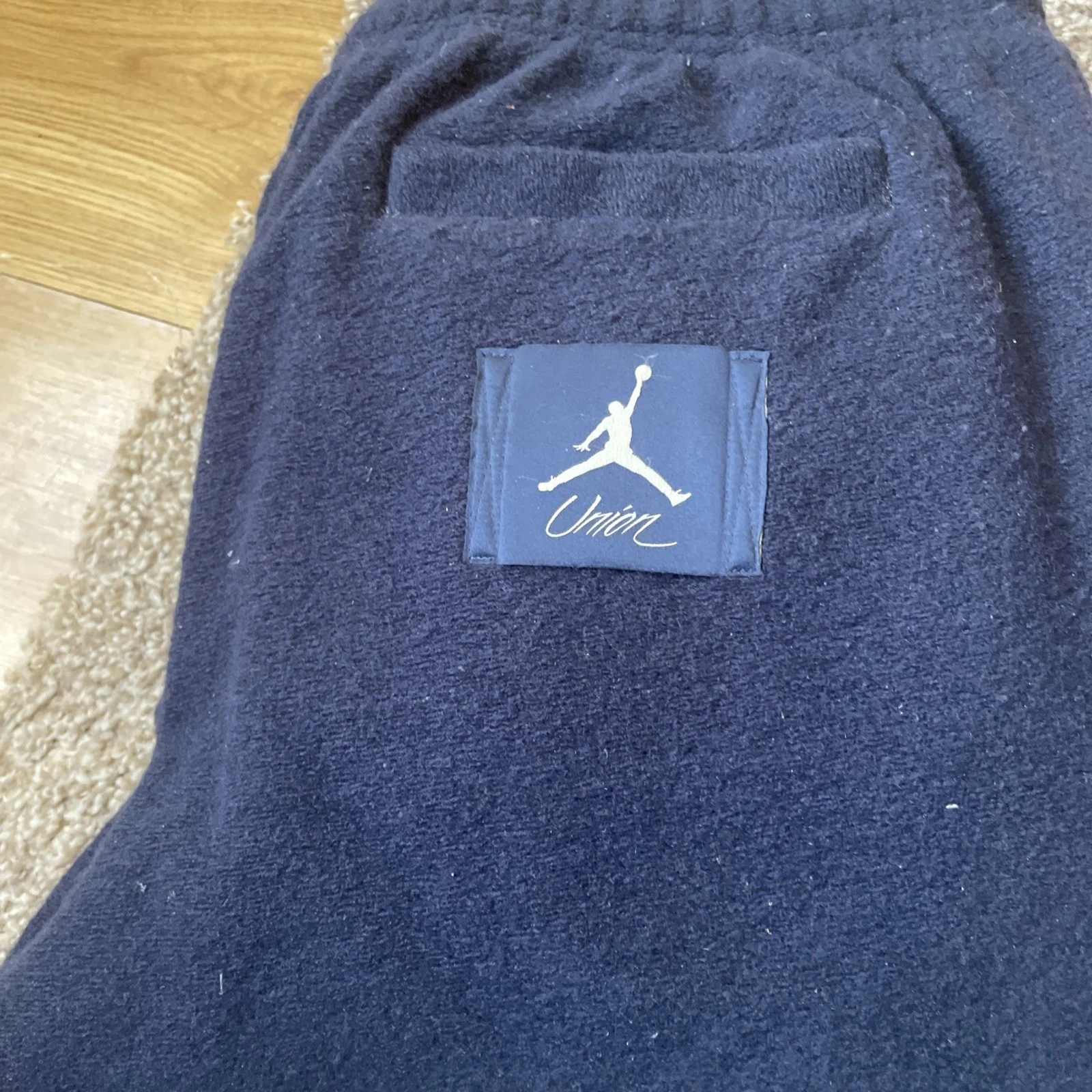 Air Jordan x UNION LA Logo Track Pants Navy Size XLarge DV7353-419
