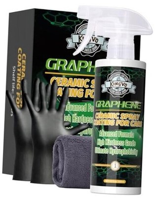 Kingvo Ceramic Coating for Cars, Car Wax Spray Graphene Ceramic Coating Shine
