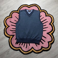 Vintage 90  s Tommy Hilfiger Golf Pullover V-neck Knit Sweater Vest Size Navy