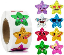 500Pcs Multicolor Smiling Stickers for School Reward Decor Crafts Supplie 8 Col