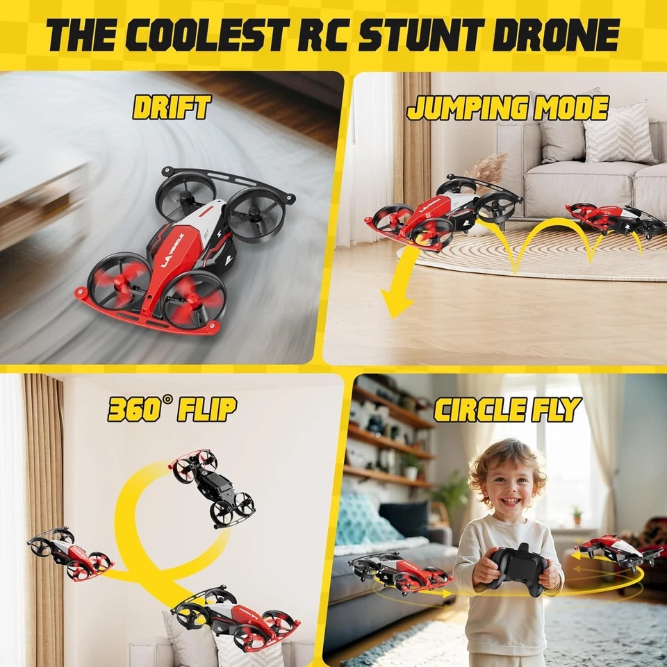 Drones for Kids 8-12, Mini Indoor Drone with 24 Piece Track Set, 2 in 1 RC Quadc - Image 3 of 4