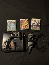 Microsoft Xbox 360 S Slim Console 250GB W/2 Controllers + 3 Games TESTED WORKING