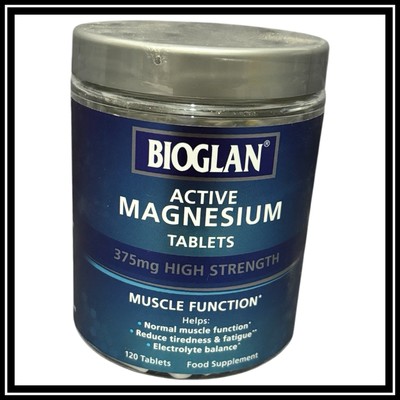 Bioglan Active Magnesium | Unterstützt die Muskelfunktion | 120 Tabletten EXP: 02/2027