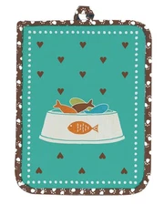 Cats Life Bowl of Treats Kitchen Pot Holder