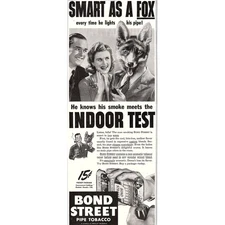 Bond Street a product of Philip Morris Genuinely Aromatic 1943 WWII Ad SV1-6