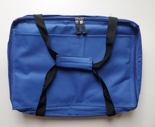 Insulated Casserole Carrier Blue Fabric w/Strap Rectangular Hot/Cold Bag 14x9