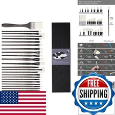 ARTIFY Paint Brush Set 24 Pieces Long Handle Hard Nylon for Oil Acrylic