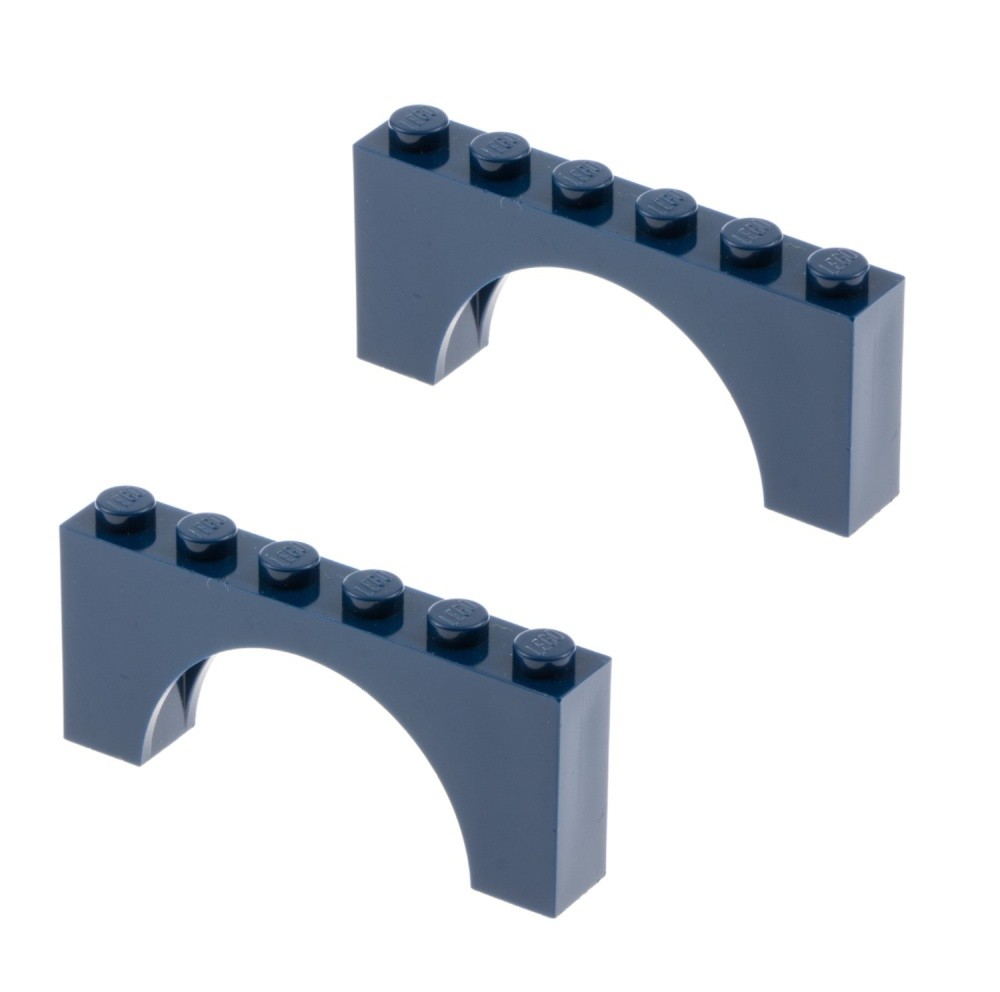 2x Lego Arch Brick 1x6x2 Dark Blue Arches Round Arch Bridge Gate 4296096 3307